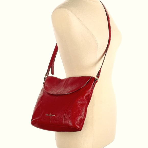 Vera Bradley Bags Vera Bradley All Leather Crossbody Bag Red